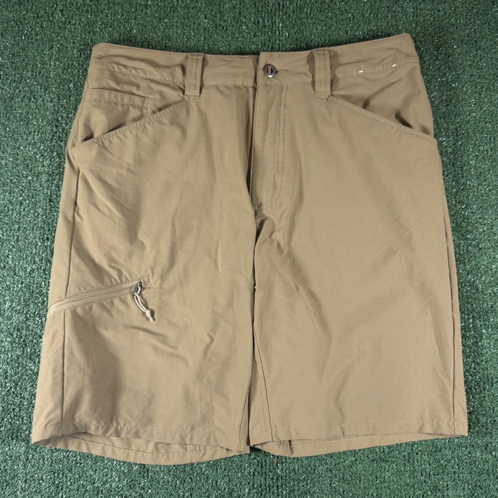 Patagonia Shorts Mens 32 Tan Good Hiking Outdoor Nylon Stretch Cargo Pocket